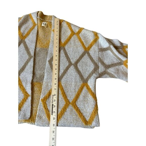 Anthropologie Akemi + Kin Sedona Textured Diamond Kimono Cardigan Open Front Cre - Picture 5 of 9